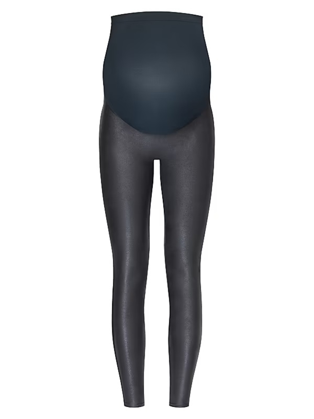 Spanx Maternity Black High-Waist Faux Leather Leggings